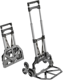 3211 | ATHLON SD inklapbare aluminium traploper steekwagen met bagagekoorden, telescopische handgreep 110 cm, laadschep 39x28 cm (bxd), draagvermogen 70/35 kg, gewicht  4,1 kg