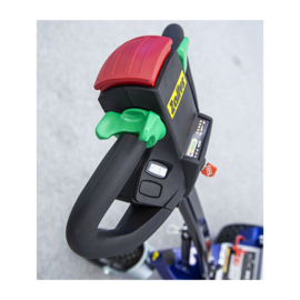 1101210025 | ZALLYS M4 elektrotrekker, trekvermogen 3000 kg, spoorbreedte 720 mm, motor 600W, 2x 12V  105/130A tractiebatterijen, batterijlader, max. snelheid 4,5 km/u, draaicirkel 1300 mm, elektromechanische rem, gew. 63 kg excl. batterijen