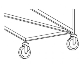 0114582 | HUPFER serveerwagen verstevigingsprofiel constructie, roestvrijstaal, bladmaat 800x500 mm (bxd), geschikt voor SW/SSW/SW ERGO/SSW ERGO/GSW wagenmodellen