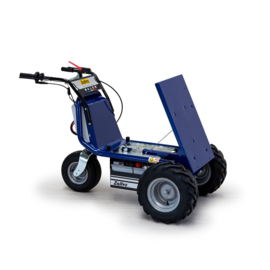 1101210041 | ZALLYS Dumper D1 accukruiwagen, motor 600 W,  2 onderhoudsvrije AGM tractie batterijen 105/130 Ah, externe HF lader, spoorbreedte 773 mm, voorwielaandrijving, laadvermogen 300 kg, gew. 126 kg