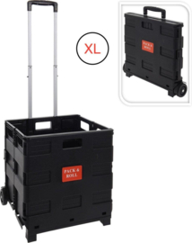 67060 | PACK-N-ROLL XL vouwkrattrolley zonder deksel, belasting 35 kg, inh. 50 l, afm. 42x37x39/98 cm (bxdxh), alu-trekbeugel, gewicht 2,8 kg