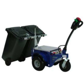 1101210025 | ZALLYS M4 elektrotrekker, trekvermogen 3000 kg, spoorbreedte 720 mm, motor 600W, 2x 12V  105/130A tractiebatterijen, batterijlader, max. snelheid 4,5 km/u, draaicirkel 1300 mm, elektromechanische rem, gew. 63 kg excl. batterijen
