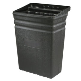 12487 | MATADOR afvalbak HX-8080U, zwart kunststof (PE), afm. 350x240x470 mm (lxbxh), inhoud 39 liter, gewicht 1 kg