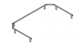 0114506 | HUPFER serveerwagen galerij 3-zijdig, roestvrijstaal, hoog 50 mm, bladmaat 600x400 mm (bxd), geschikt voor SW/SSW/SW ERGO/SSW ERGO/GSW wagenmodellen