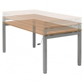 ED9120L | EasyDesk 240, zit-sta bureau/werktafel, handslinger met spindeltechniek hoogteverstelling traploos 610-850 mm, slag 240 mm, bladmaat 1200x800 mm (bxd), hefvermogen 100 kg