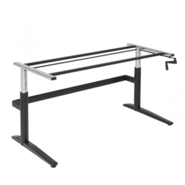 ED4140R | EasyDesk 330, zit-sta bureau/werktafel, handslinger met spindeltechniek hoogteverstelling traploos 61-94 cm, slag 33 cm, bladmaat 140x80 cm (bxd), hefvermogen 100 kg