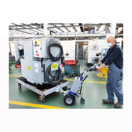 1101210047 | ZALLYS M12 elektrotrekker, trekvermogen 1500 kg, spoorbreedte 535 mm, motor 400 W, 2x 12V tractiebatterijen, batterijlader, max. snelheid 5 km/u, draaicirkel 900 mm, elektromechanische rem, gew. 50 kg excl. batterijen