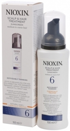 Nioxin system 6, scalp Treatment 100ml zichtbaar dunner wordend, medium tot dik, natuurlijk of chemisch behandeld haar