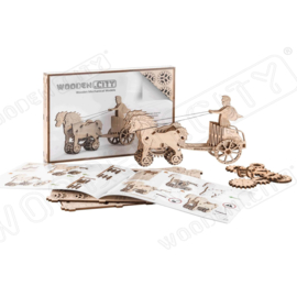 roman men wagen 3d houten model