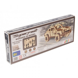 houten rally auto modelbouw