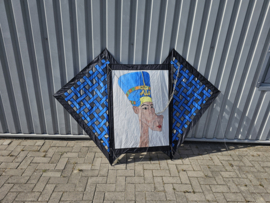 vlecht werk vlieger met gezicht