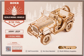 3d leger jeep houten modelbouw