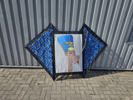 vlecht werk vlieger met gezicht