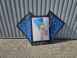 vlecht werk vlieger met gezicht