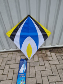 racer wit blauw geel zwart