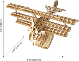 3d vliegtuig houten model bouw