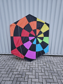 sanjo zwart geblokt regenboog