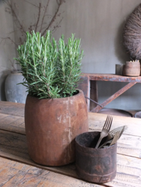 Oud houten pot 19,5cm nr 314