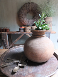Oud houten kruikje pot 28,5cm nr 253