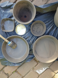 Terracotta potten - Annie Sloan krijtverf en lacquer