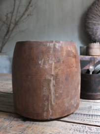 Oud houten pot 19,5cm nr 314