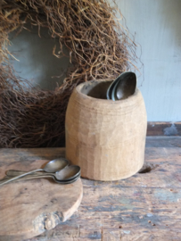 Oud houten pot 20cm nr 221