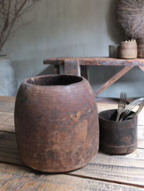 Oud houten pot 20cm nr 315