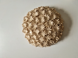 Wanddecoratie bloembol keramiek