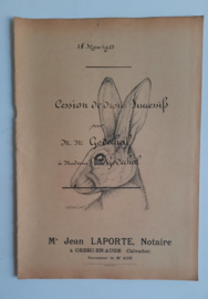Haasafbeelding op oud document