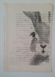 Eastern bunny op oud document