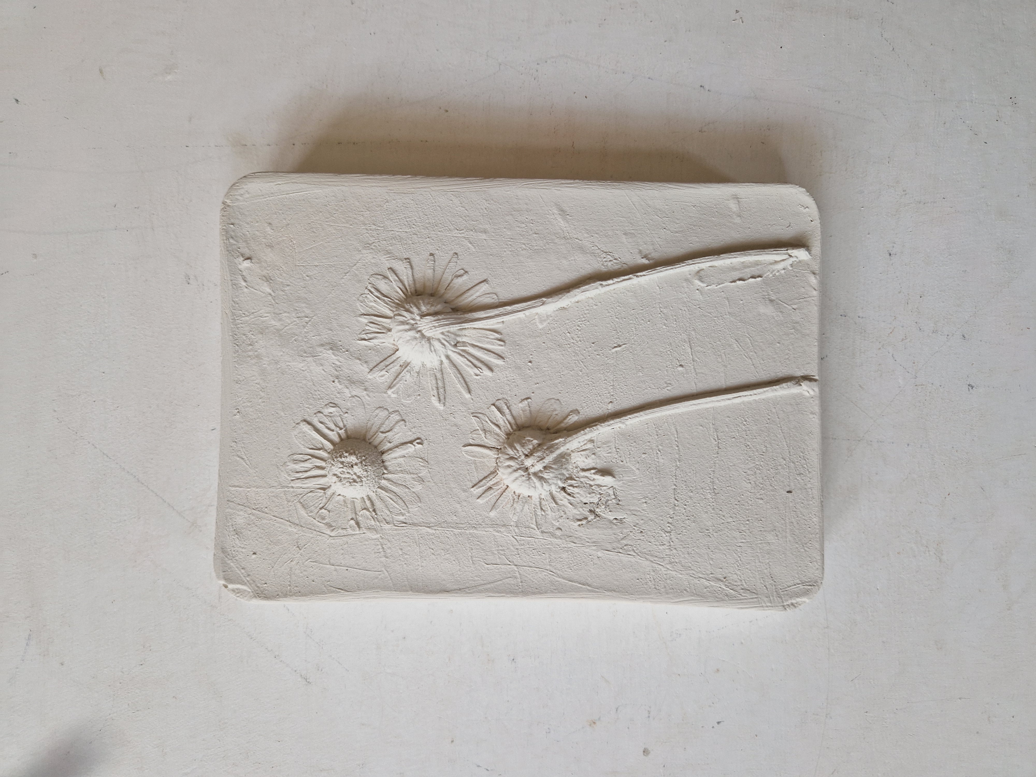 Veldbloemen in gips