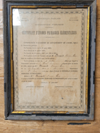 Oude franse lijst met document