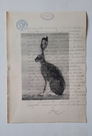 Haasprint op oud document