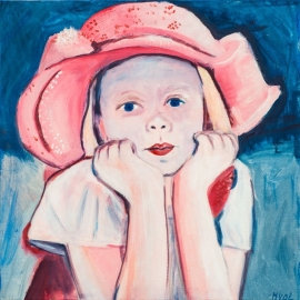 Meisje met roze hoed (HL-006) ^