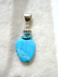 Turquoise hanger - Echt zilver, echte edelstenen