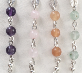 Rozenkwarts sieraden | gelukscadeaus - KI edelsteensieraden - Reisboeddha's
