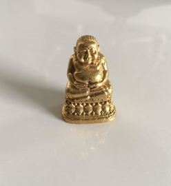 Reisboeddha, messing (goud) Chinees - 2,4 cm groot