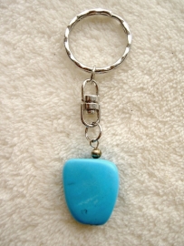 Howliet Turquoise sleutelhanger - echte edelsteen