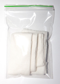 Restjes Stulpa tricotbuis 6 cm /  3 stroken in een zak/ca. 110 - 125 cm