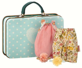 Maileg Micro Suitcase with 2 Dresses 16-7021-00