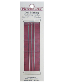 Piecemakers Doll Making Fine Sewing Needles 9 cm Nieuw!