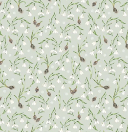 Acufactum Cotton Fabric Snowdrops