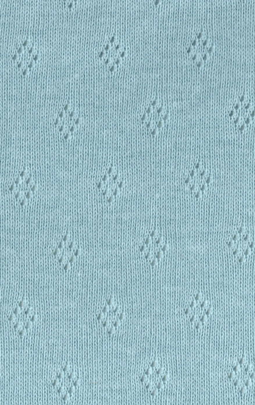 Pointelle  Pique Katoen - Dusty Blue