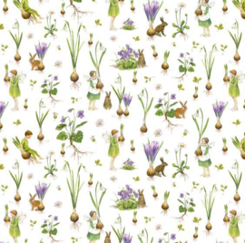 Acufactum Cotton fabric Spring Elves green