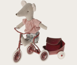 Maileg Tricycle mouse, Big sister - Red 17-4205-00 New!