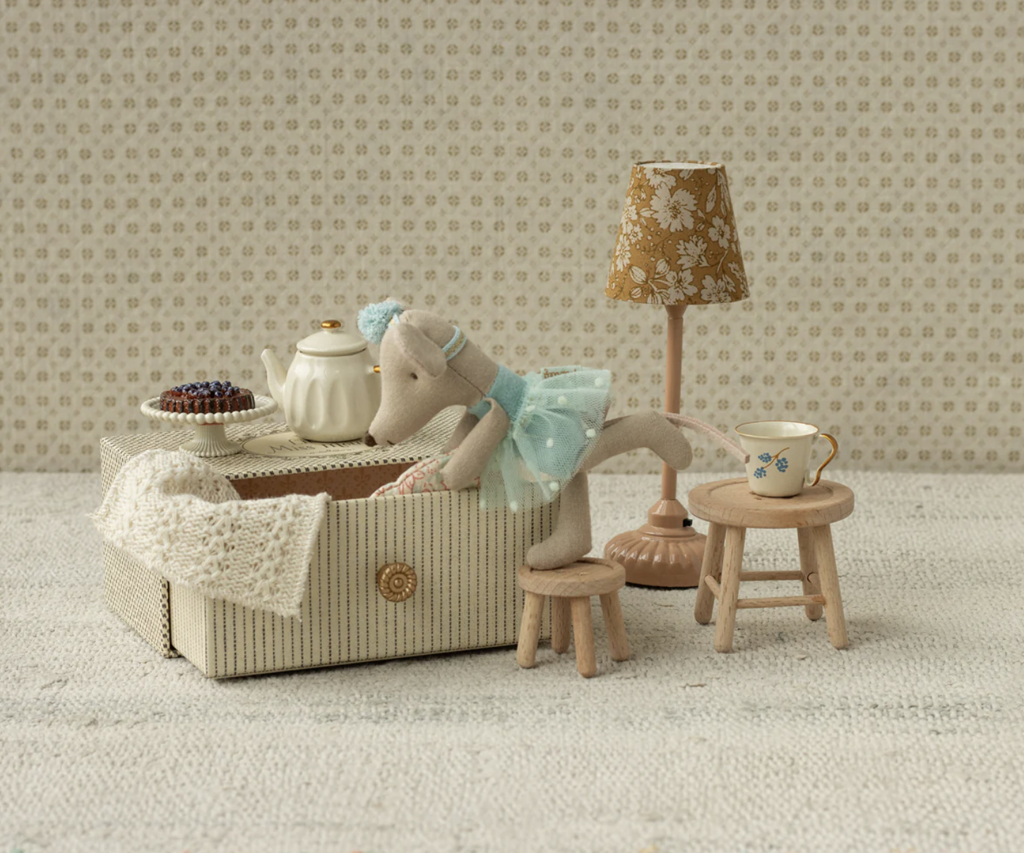 Maileg Dance mouse in daybed, Little sister 17-5104-00 New!