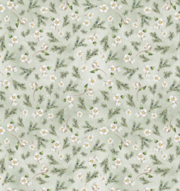Acufactum Cotton fabric Mini Christmas Rose 3523-976