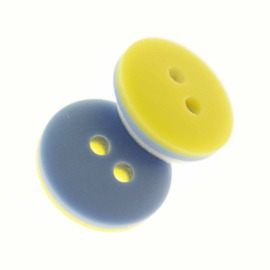 Kids buttons two colored blue/yellow New!