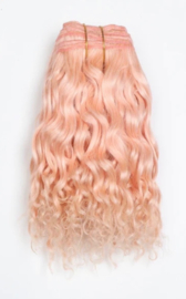 Weft "Pink" wavy/100 gram "Goat hair"