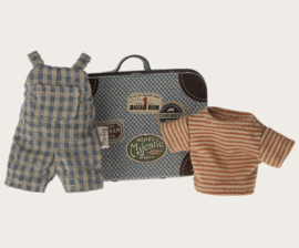 Maileg Overalls and shirt in suitcase, Big brother mouse 17-4203-00 Nieuw!